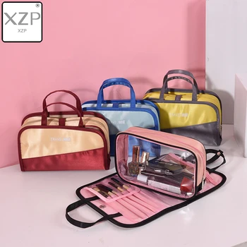 

XZP 2PCs Cosmetic Bag 3 in 1 Design Waterproof PVC Wash Bags Women Travel Storage Bag Make Up Organizer Makeup Cases Beauty Bags