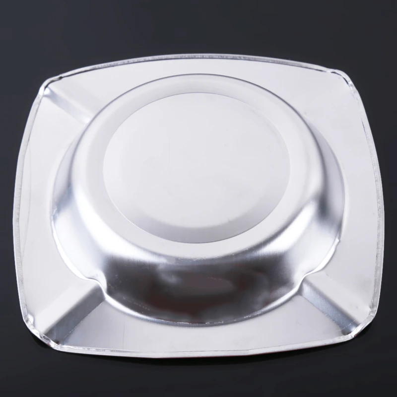Fashion New Portable Home Metal Ashtray Round Ashtray Square Large Capacity Cigarette Ash Tray Push Down Smoking
