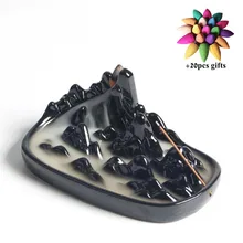 Керамический креативный горный водопад курильница для благовоний горелка подставка для ароматических палочек курильница домашний декор+ 20 шт Бесплатные пирамидки благовоний