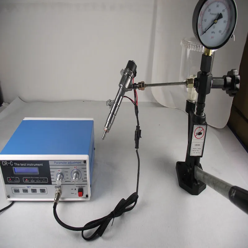 Dispositivo de prueba de inyectores diésel con escala dual de glicerina 400 bar/6000 psi. manómetro relleno 