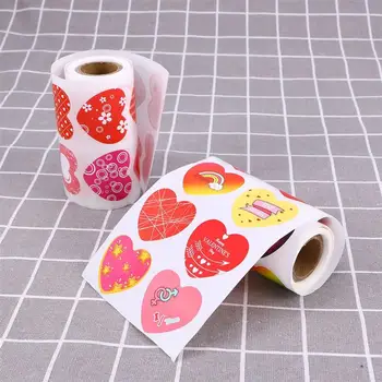 

3 Rolls Sealing Stickers Roll Waterproof Self-Adhesive Valentines Day Gift Decor Paster Decals Label for Packaging Envelope
