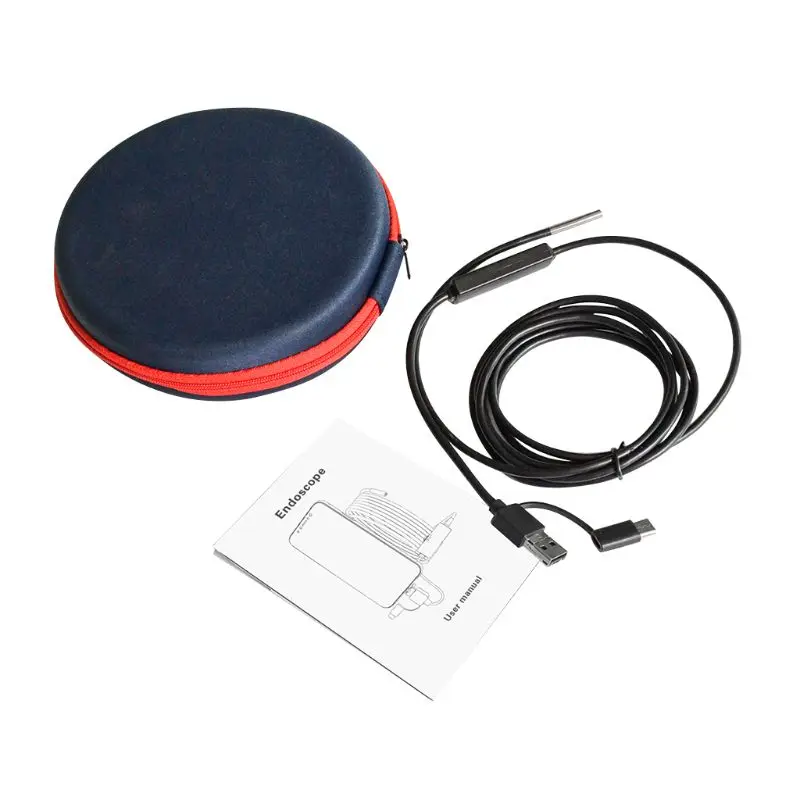 USB эндоскоп 3 в 1 бороскоп 9 мм 720P HD 0 MP Водонепроницаемый для телефона Android Windows PC Mac
