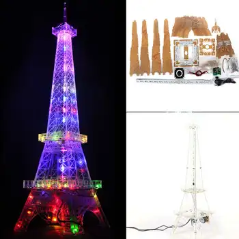 

DIY LED bluetooth Eiffel Tower Flash Kit with Power Amplifier Function Electronic 51 Single-chip Circuit Board Production Kit