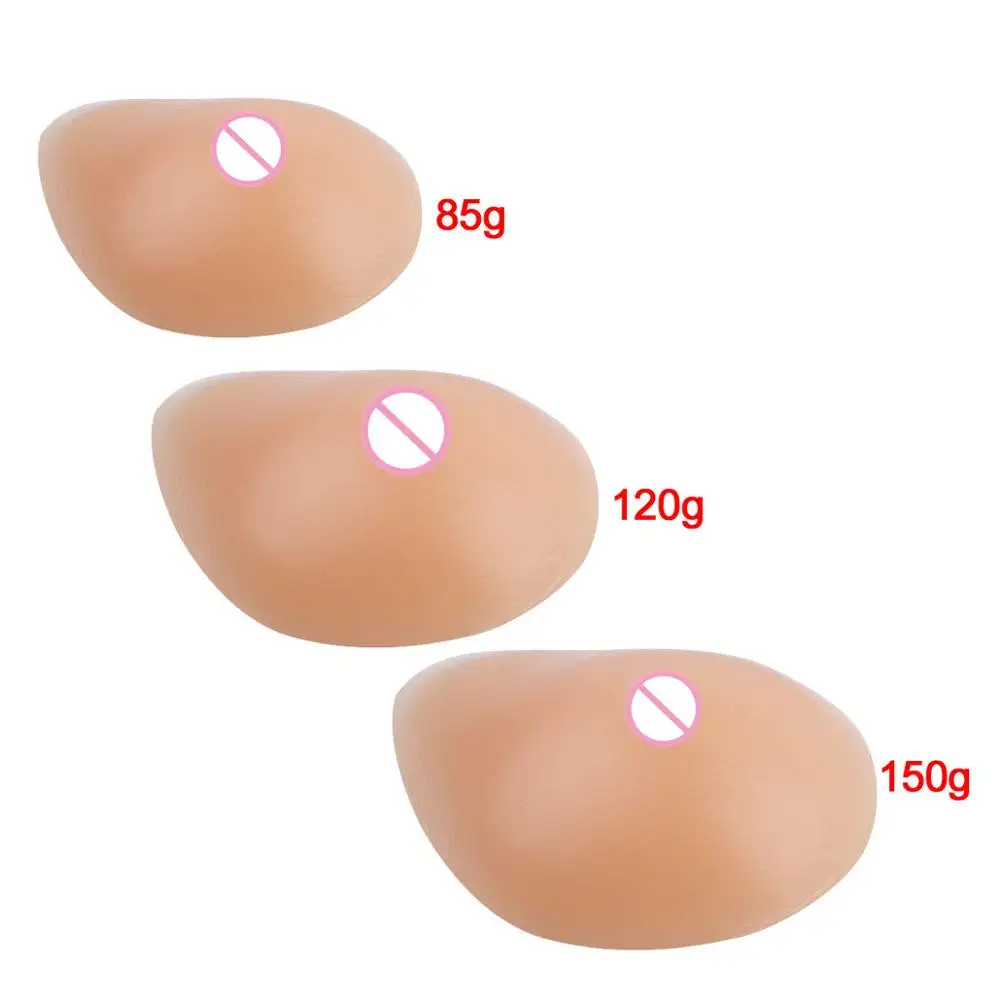 Fake Breast Boobs Nude Soft Silicone Waterdrop Shaped Fake Breast Mastectomy Prosthesis Pad Reusable Adult Toys