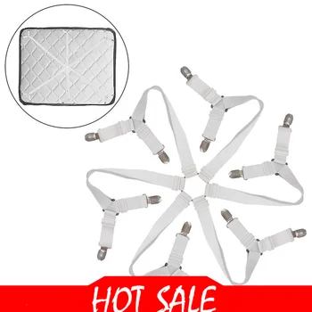 

Bed Sheet Clips Grippers Fasteners 3 Way 6 Sides Sheet Suspenders Elastic Sheet Holders Mattress Clips Straps - Adjustable Fit