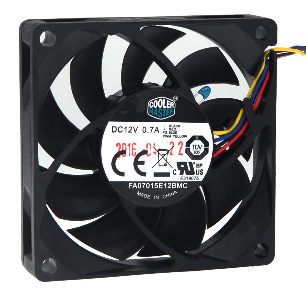 Вентилятор охлаждения процессора FA07015E12BMC для coolermaster 70 мм ШИМ постоянный ток 12 В 0