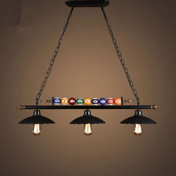 

Creative Pool Table Pendant Lamp Nordic Decorate Lights Retro Industrial E27 Pendant Lights Restaurant Bar Cafe Hanging Lamp
