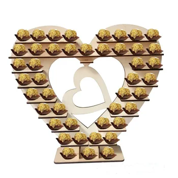 

Wooden Rustic Wedding Decor Mr&Mrs Chocolate Stand Display Wood Candy Holder Home Decor Wedding Party Bars