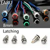 8mm Waterproof Latching Maintained High Round Stainless Steel Metal Push Button Switch Light Shine Car Horn Fix 3V 5V 12V 24V ► Photo 1/6