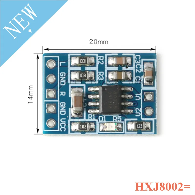 HXJ8002 Mini Audio Amplifier Module Power Board 3W 5V Mono Channel Voice Low Noise Amplifiers 2.0-5.5V Replace PAM8403 | Электроника