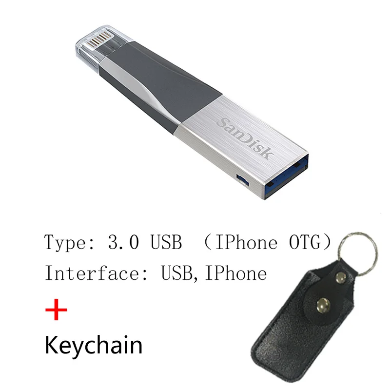 IX40N BB Sandisk ixpand OTG USB флэш-накопитель 64 128 ГБ Флешка 128 Гб 64 ГБ 32 ГБ 256 ГБ флеш-накопитель 3,0 USB флешка диск на ключе памяти для телефона - Цвет: IX40N BB