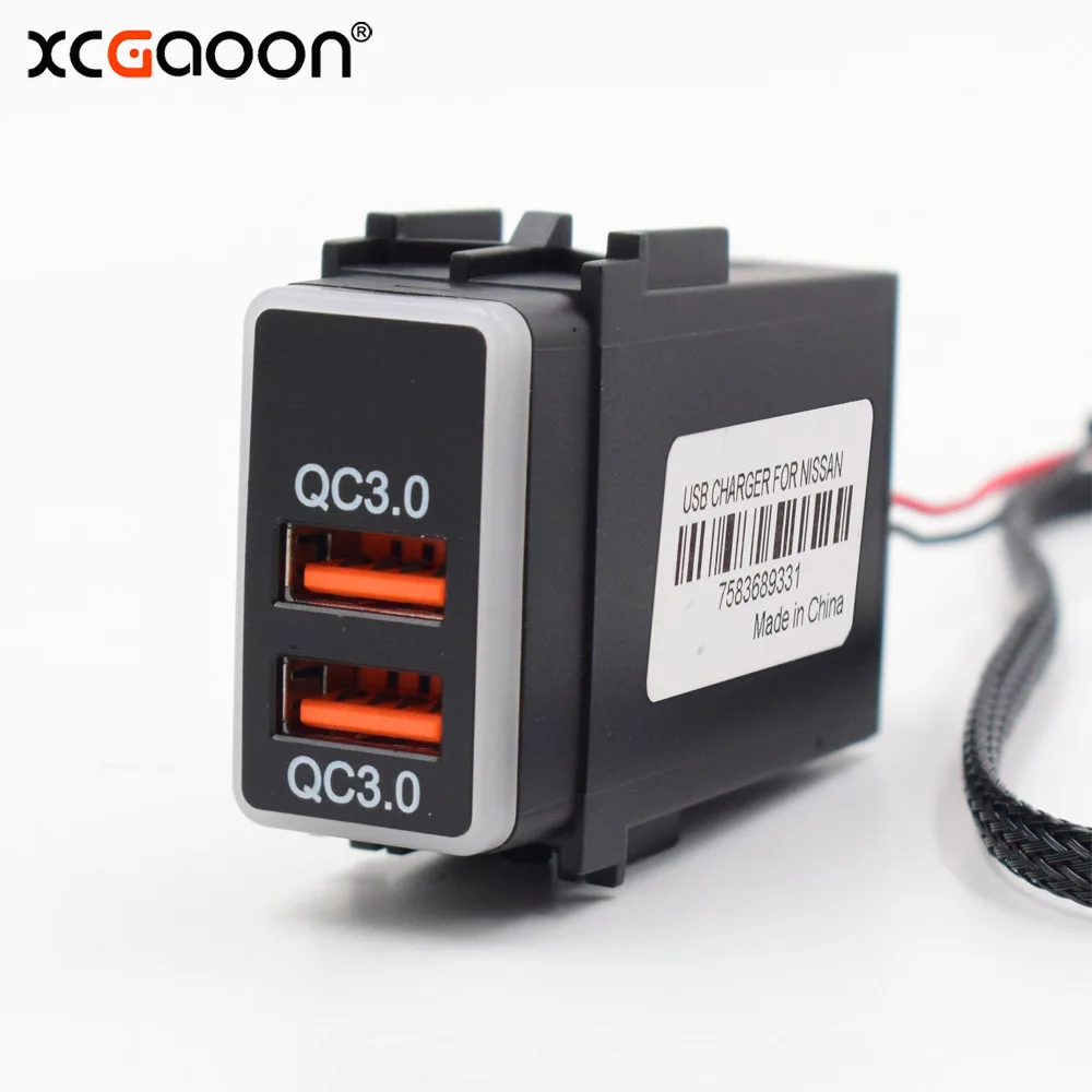 XCGaoon специальная 5V 2.1A & QC3.0 Быстрая зарядка 2 разъем usb автомобильная вилка
