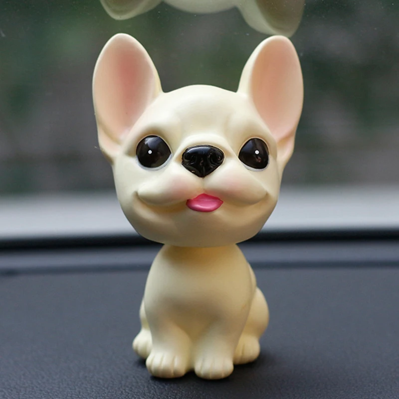 Выдвижная собака французский бульдог Вибрирующая голова игрушки милая