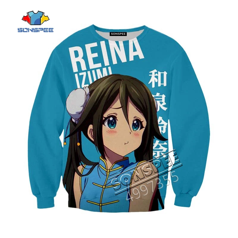 Anime Girls IZUMI Reina Harajuku Tops Boys girls Teens Cap Hoodie Men Women T-shirt 3D Clothes Kawaii Jacket Sweatshirts Hip hop (5)