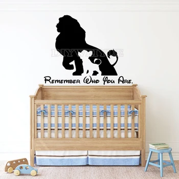 

Cartoon The Lion King Wall Decal Simba and Mufasa Quote Vinyl Sticker for Home Kids Room Decor Nursery Wall Decor Mural Z881