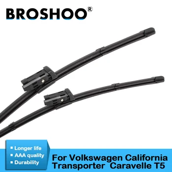 

BROSHOO Car Wipers Blades Natural Rubber For Volkswagen California Transporter/Caravelle T5/T6 Model Year Form 2003 To 2017