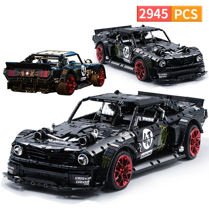 

Ford Building Blocks Mustang Hoonicorn Constructor Remote Control Racing Blocks Car Technic Bricks Toys For Kids Gift