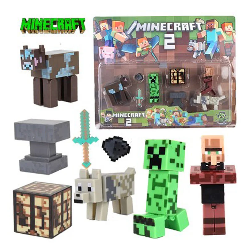 Детский пазл Minecraft сборный конструктор маленькие частицы мультяшный персонаж