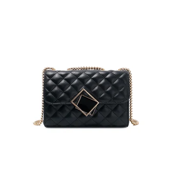 

iVog New Arrival Everyday Fashion Female Small Shoulder Crossbody Handbag Black Chain Hand Bags for Women 2020
