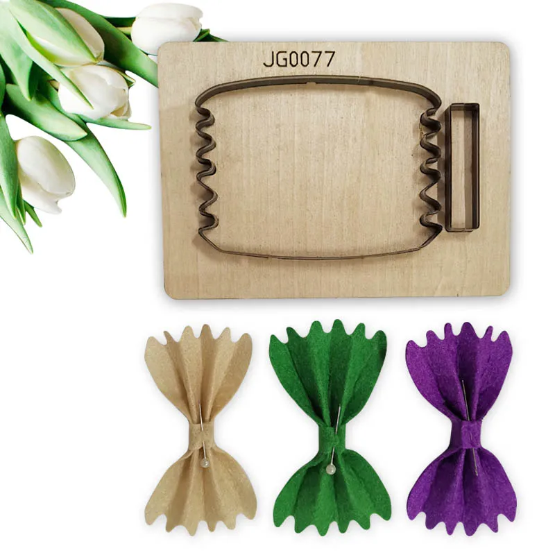 Bow tie Die Cut Wood Diy Crafts, Cutting Mold for Leather, Scalloped Bow Die Steel Punch