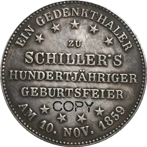 1859 German 1 Thaler coins COPY 33MM | Дом и сад