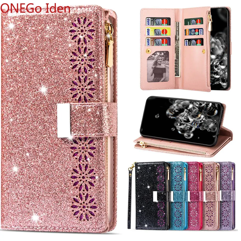 

Hollow Carving Flower Leather Case For Xiaomi CC9 Pro Mi 10 Redmi 8A K30 Redmi Note 8 9S 9 Pro Multi-card Slot Wallet Flip Case