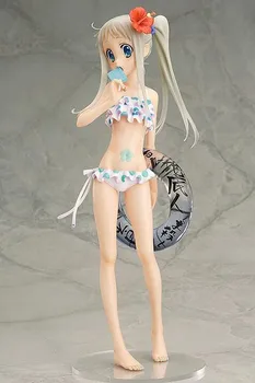 

Anime 24cm Honma Meiko Menma Anohana cute sexy swimsuit bikini Collection Model doll PVC Action figure Swimwear Toys lelakaya