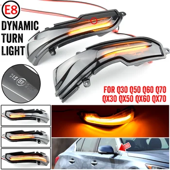 

Pair Flowing Turn Signal Light LED Side Wing Rearview Mirror Dynamic Indicator Blinker for Infiniti Q50 Q60 Q70 QX30 15-19