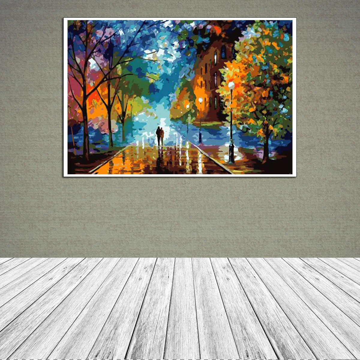 

DHgate AliExpress Modern Wall Art Walking in the Rain Oil Painting Home Decoration Hanging Painting