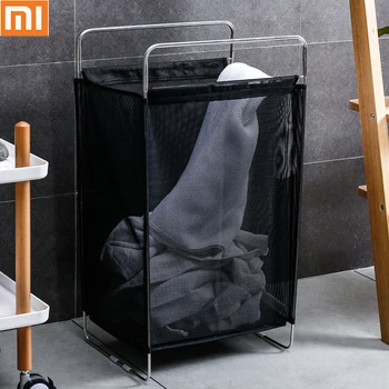 

Xiaomi Nordic Household Fabric Foldable Large Dirty Laundry Basket Toy Storage Ventilation Stainless Steel Handle Move Anywhere