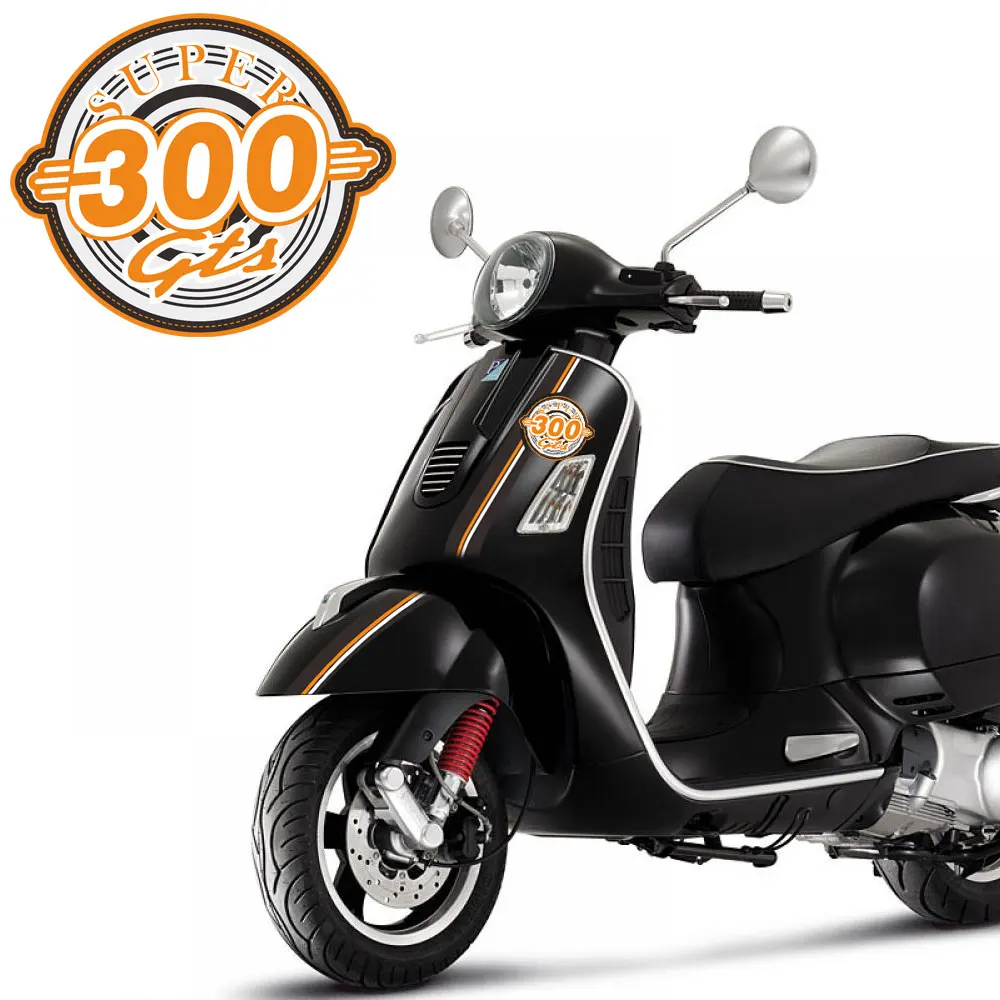 Желтый цвет корпус Мотоцикла наклейка наклейки подходят для piaggio Vespa GTS 300 GTS300 Спорт Супер эмблема светоотражающие