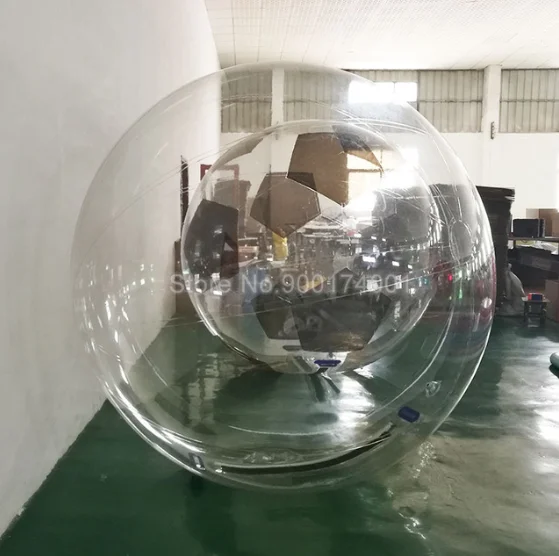 2m PVC Inflatable Water Walking Ball Wear-resistant Water Toys Dance Ball with Zipper for Swimming Pool Outdoor