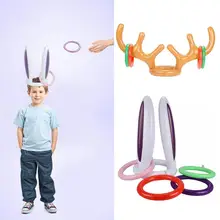 Забавная надувная шляпа с оленьими рогами, хороший материал, Гибкий тонкий дизайн, Рождественская игрушка, кольцо, вечерние игрушки для детей