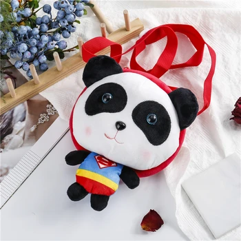 

KINE PANDA Kids Girl Boy Cross-body Bag Baby Panda Backpack Animal Stuffed Plush Hero Design Child Birthday Gifts Coin Purse