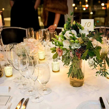 

12 Pcs Votive Candle Holder Romantic Mercury Glass Tealight Candlelight Dinner Wedding Party Candle Lamp Home Decoration