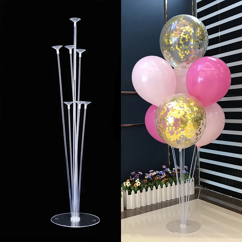 

cheap 7/11 Tubes Balloons Holder Column Stand Clear Plastic Balloon Stick Birthday Party Decoration Kids Wedding Balloons Decor