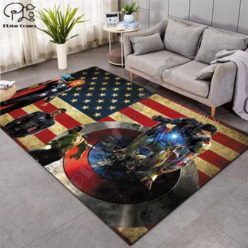 

New Superman/Batman/US Captain/The Avenger Carpets Soft Flannel 3D Printed Rugs Mat Rugs Anti-slip Large Rug Carpet-18
