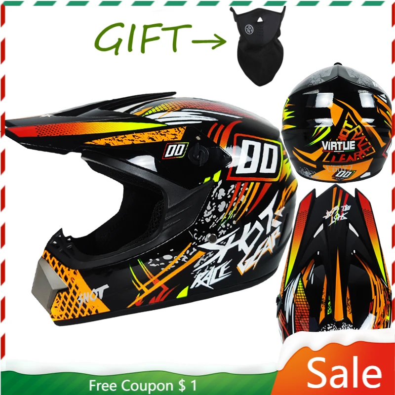 De seguridad para motocicleta y Motocross, Enduro para niños, Capacete De carreras, casco para bicicleta De montaña|Cascos| - AliExpress