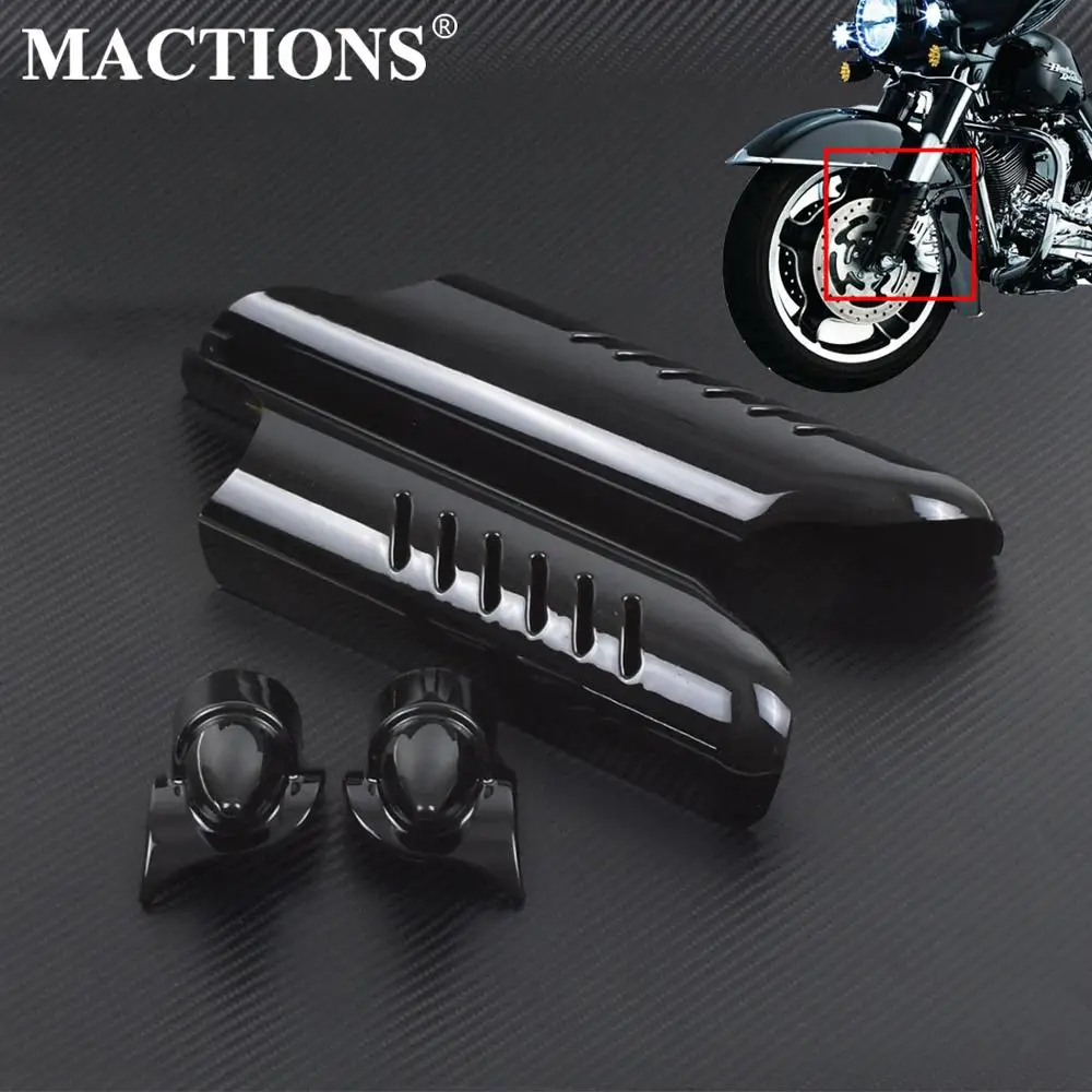 Мотоциклетная Нижняя вилка защита для ног от дефлектора Harley Touring Street Road Glide King FLHR