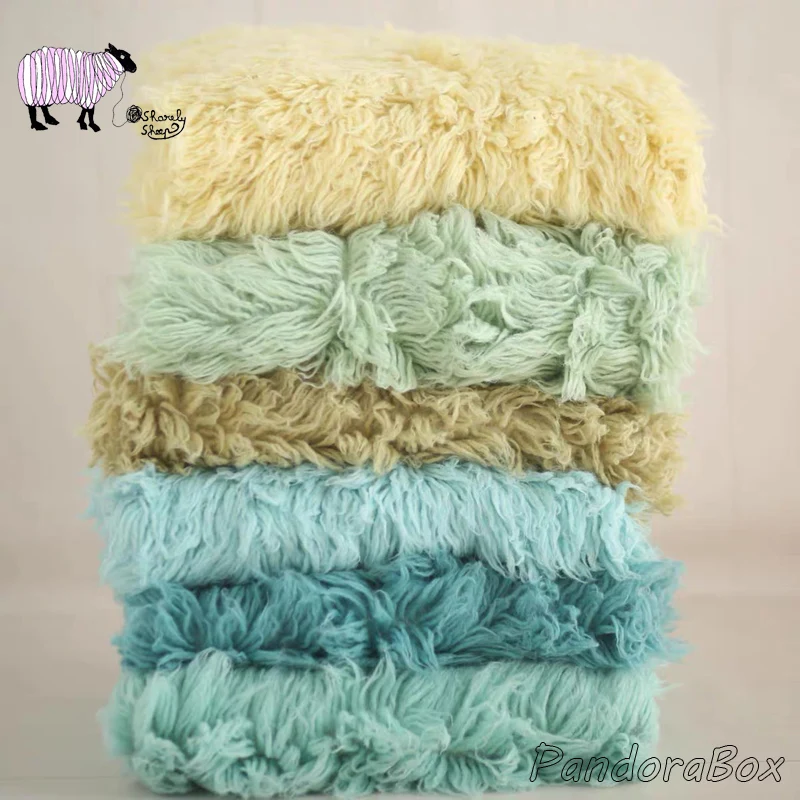 Newborn Photography Flokati Wool Fur Blanket Props Baby Photoshoot Studio Posing Greek Wool Backdrops Blanket Shooting Props