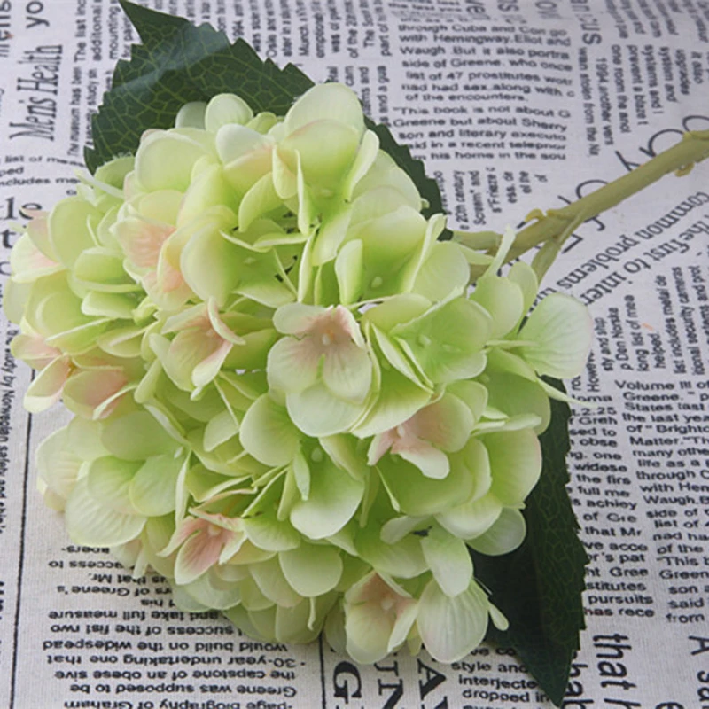 47cm Bunch Artificial Crepe Plastic Flower Hydrangea Wedding Home Decor UK