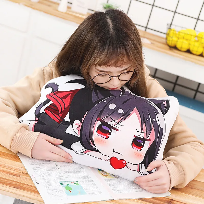 

Japanese anime 48CM Kaguya-sama: Love Is War Shinomiya Kaguya Fujiwara Chika Plush toy Q version double sided pillow Plush gift