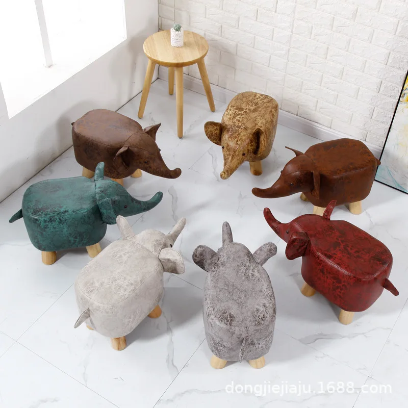 Скамейка детская деревянная с рисунком из мультфильма табуретка для животных |