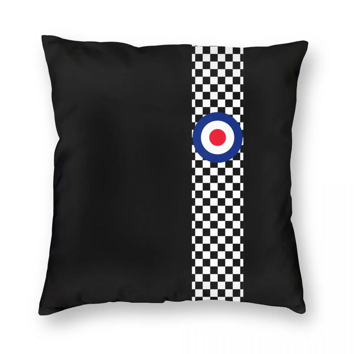 

Classic Target Roundel Racing Checkers Square Pillowcase Polyester Linen Velvet Printed Zip Decor Pillow Case Home Cushion Cover