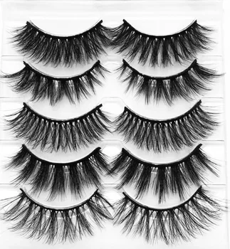 

5 pairs of 3D artificial mink, soft false eyelashes, fluffy and delicate false eyelashes, handmade eyelashes, eye makeup