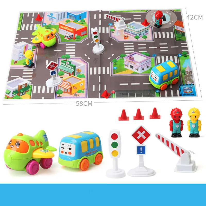 Baby Pull Back Cars set Cartoon Toys baby girls boys Simulation engineering car set toys Baby Wind Up car Toys for kids
