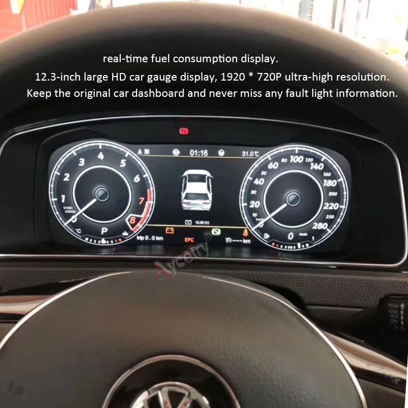 Excellent For Volkswagen VW Golf 7 Golf7 MK7 GTI car Instrument Panel Replacement Dashboard Entertainment Intelligent Multimedia System FM 5