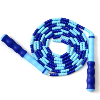 

Plastic Beaded Practocal Jump Rope WIth Anti-slip Handle Lightweight Adjustable Jump Rope Fitness Rope for Adult Kid Chidren 1PC