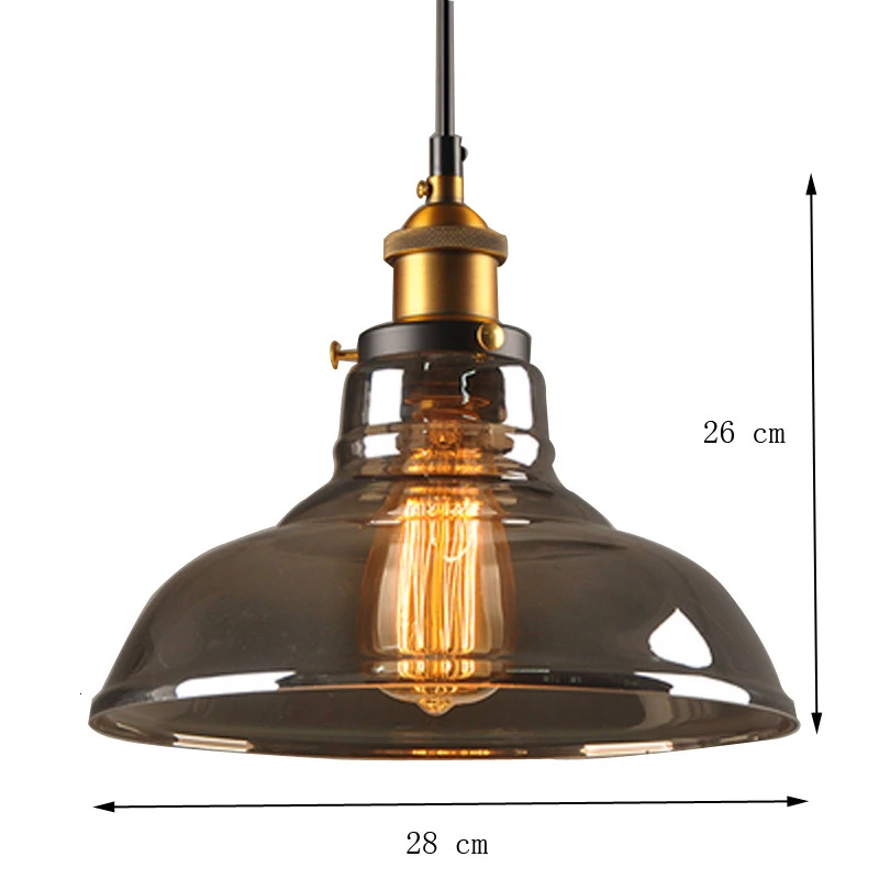 big bowl european and american bar droplight creative glass shade pendant light lamparas de techo colgante