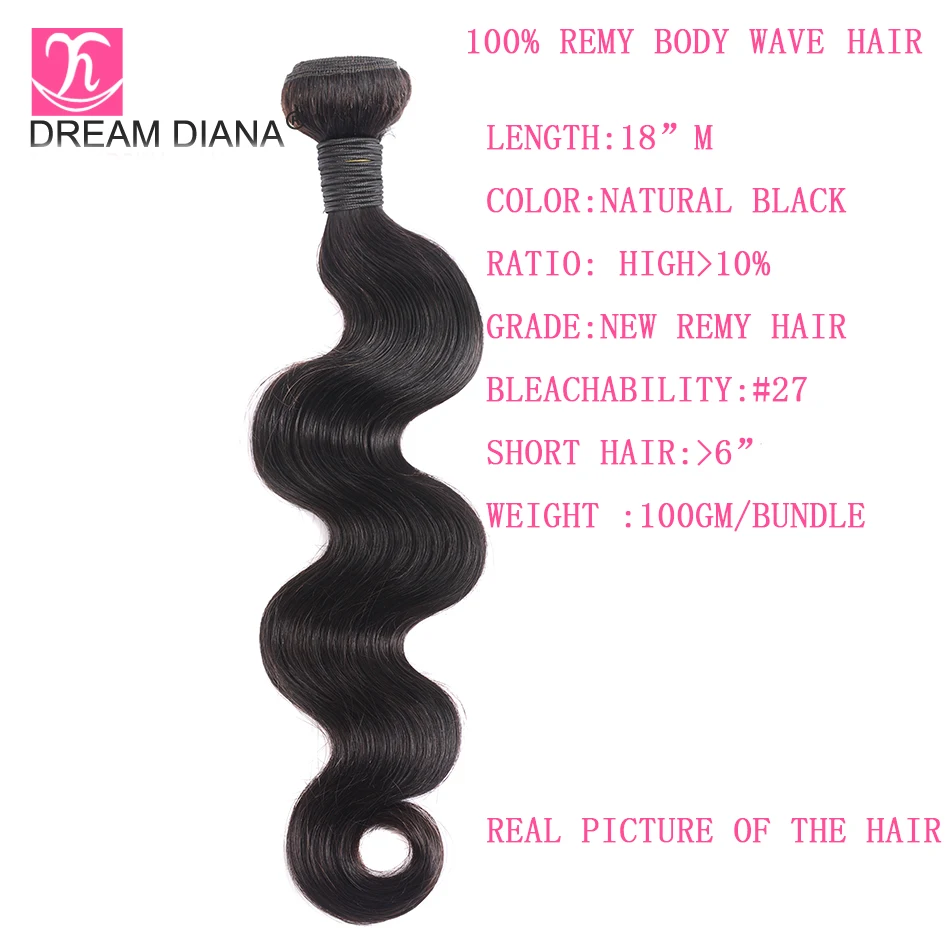 DreamDiana Body Wave 3/4 Bundles 8\